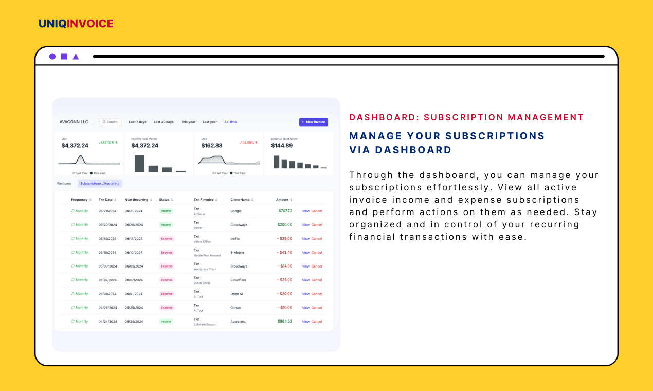 UniqInvoice gallery image