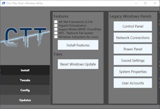 Chris Titus Tech's Windows Utility Tool gallery image
