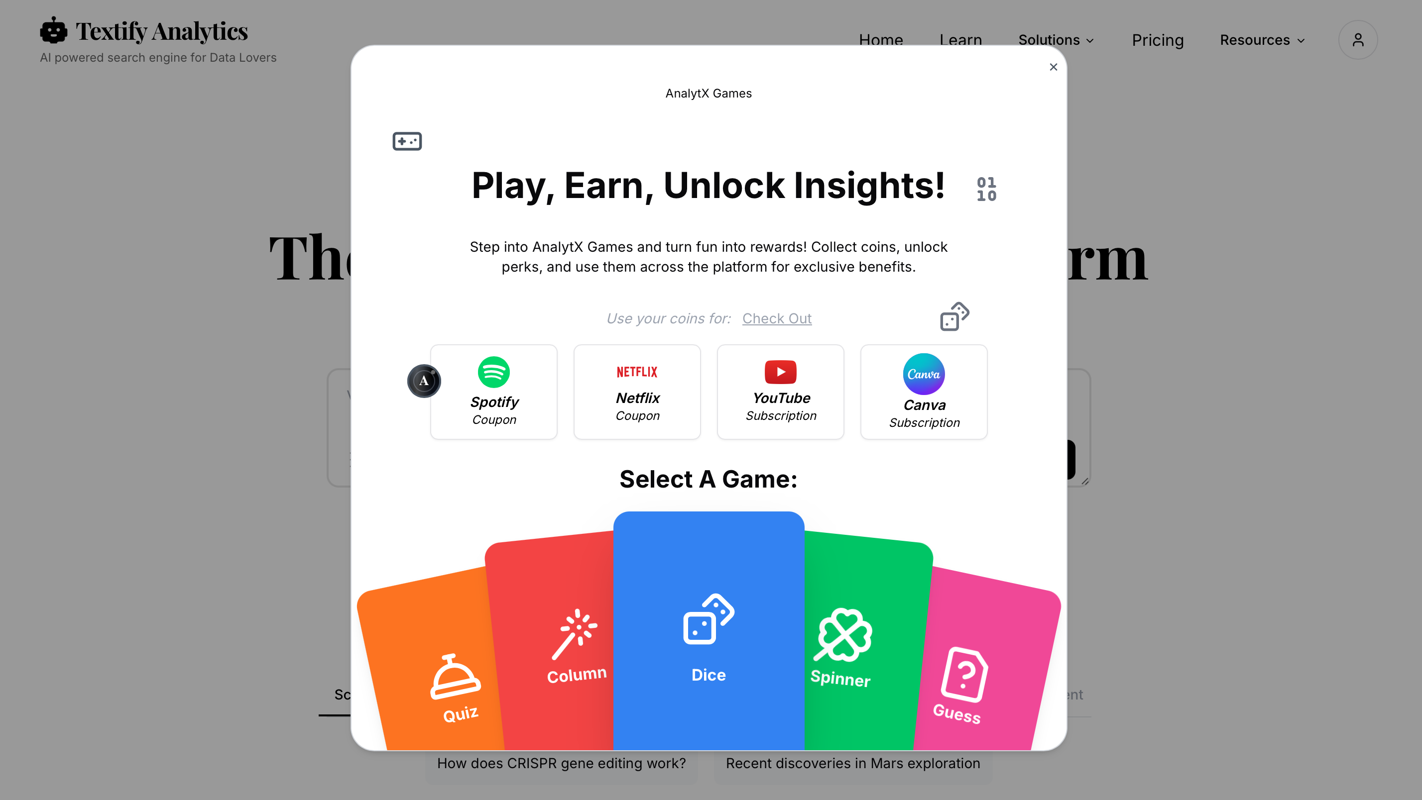 Mídia 2 de Textify Analytics Fun Modo - Monetização B2C Gamificada: Play, Ganhe, Desbloqueie Analytics!