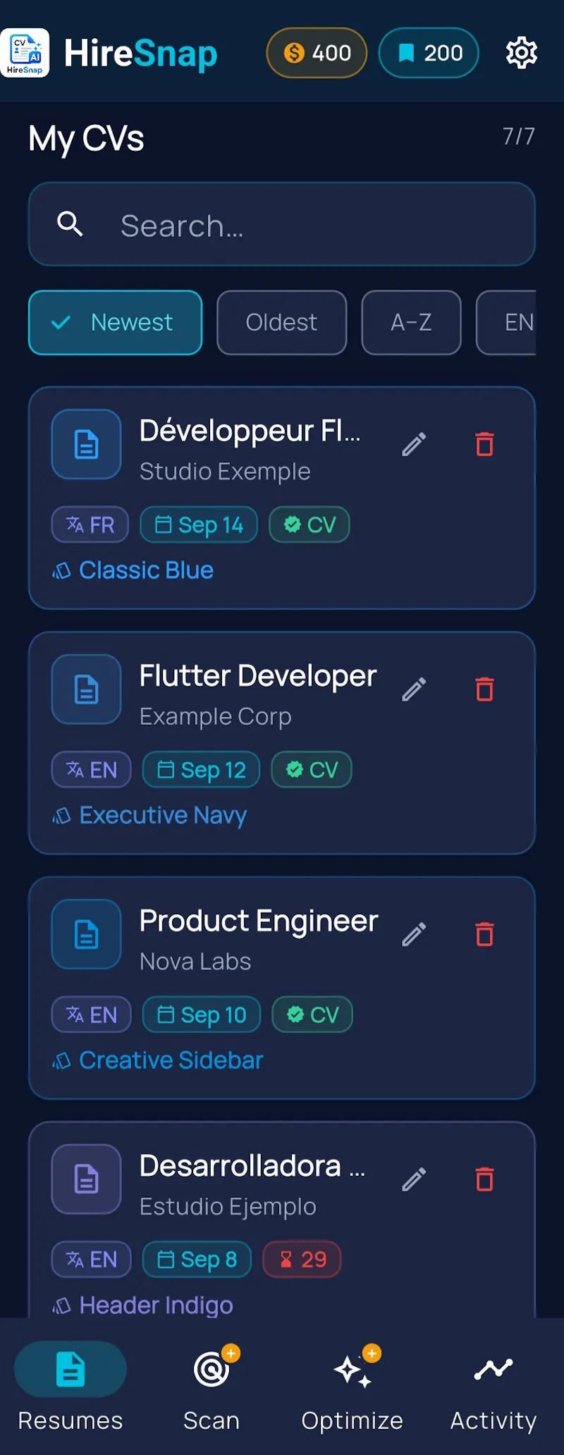 HireSnap — AI Resume & CV Builder screenshot 13