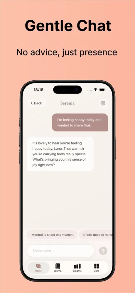 Serenia - Calm & Care - Screenshot 4 showing product features and functionality