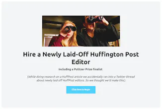 Hire Newly Laid-Off Huffington Post Editors gallery image
