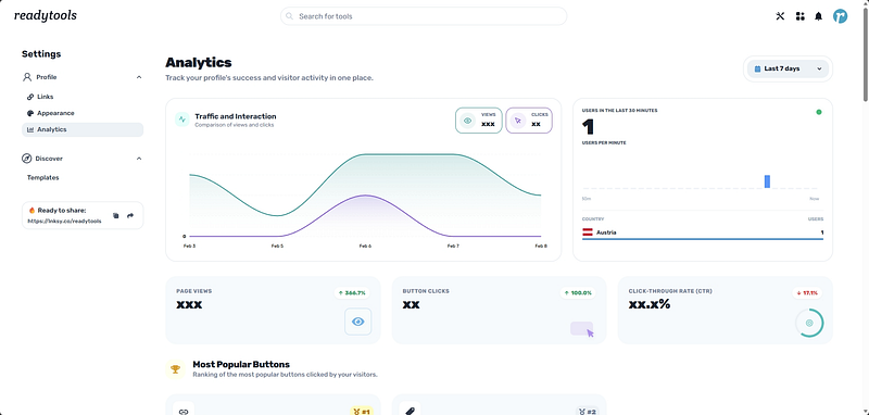 Linksy - The best Link in Bio Tool gallery image