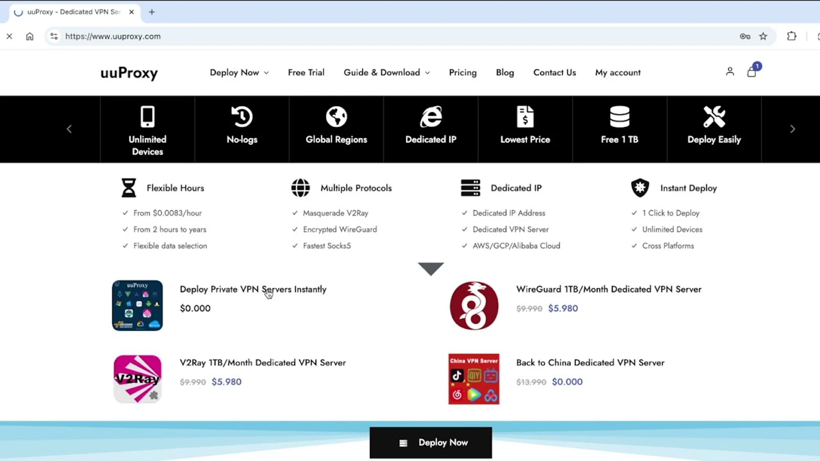 uuProxy screenshot 1 (video preview)