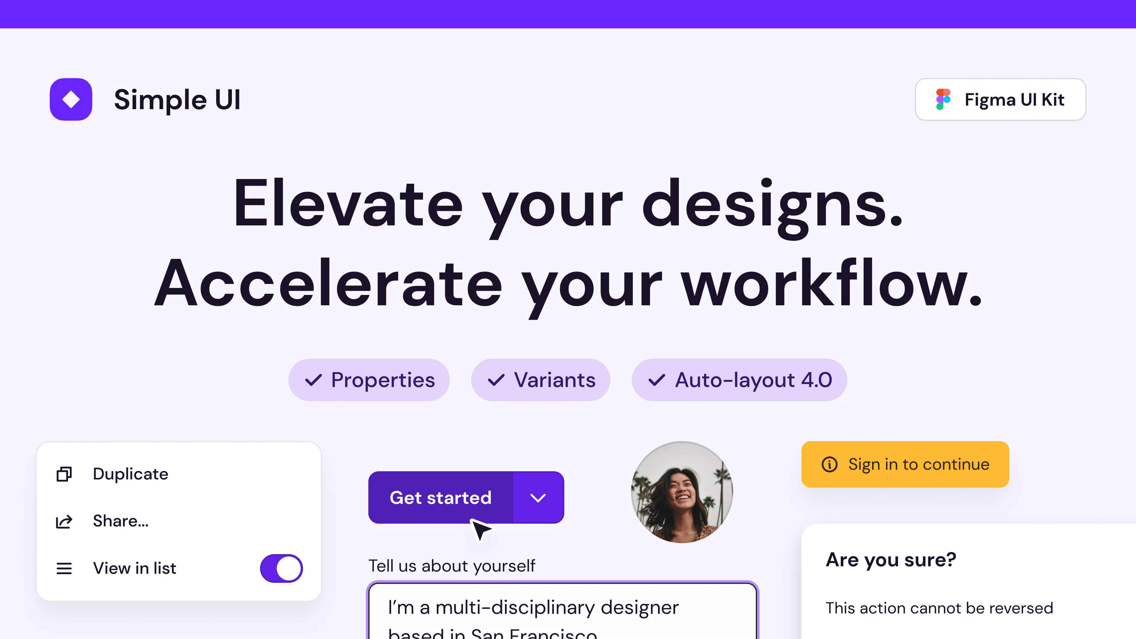 simple-ui – 高效、美观、可重复使用的 Figma UI 套件 – 搞英语 → 看世界