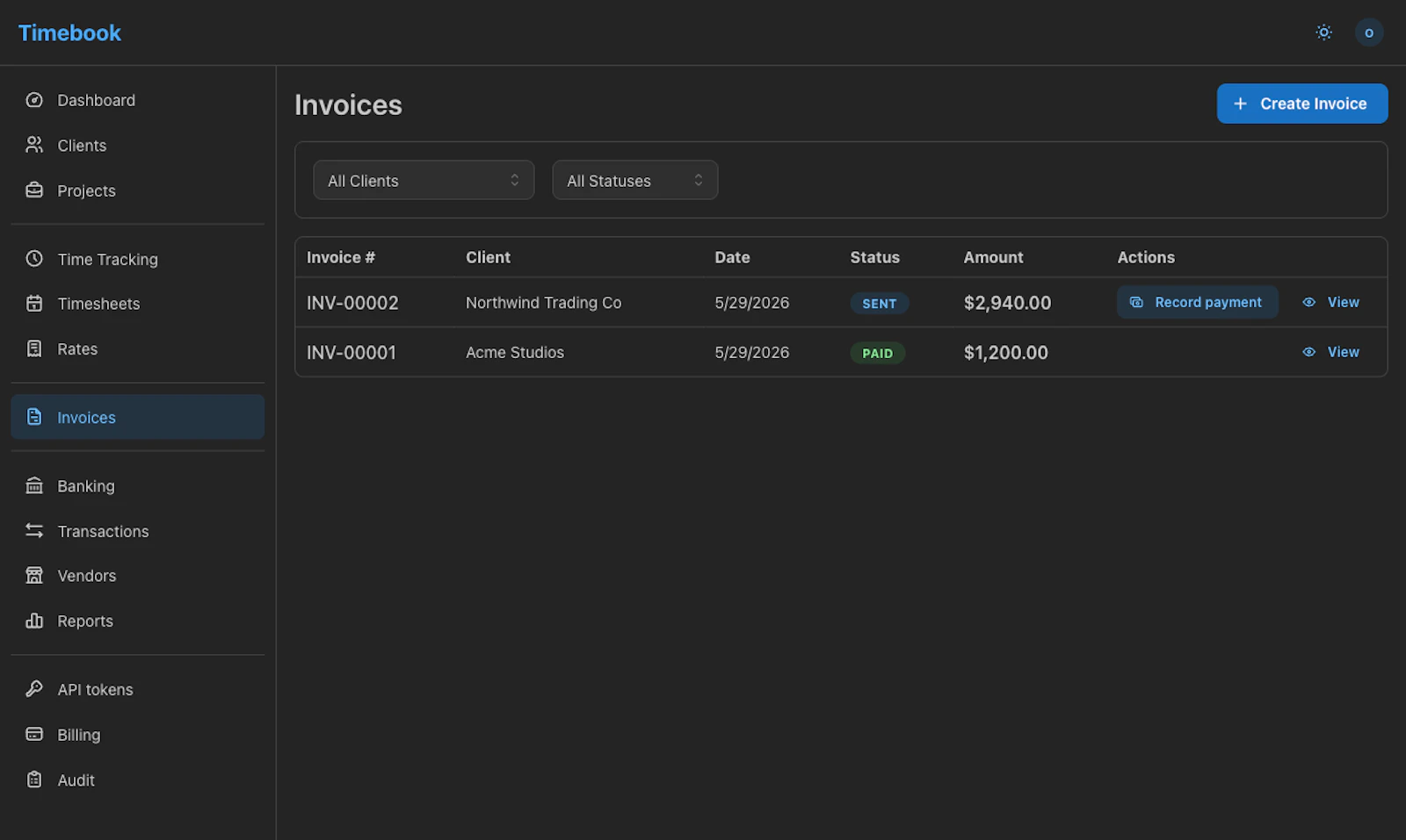 Timebook screenshot 5
