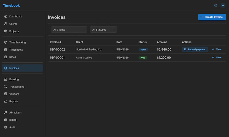 Timebook screenshot 5