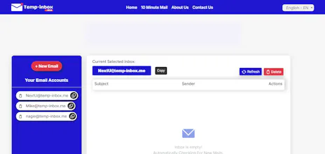 Temp inbox is a temporary email system gallery image