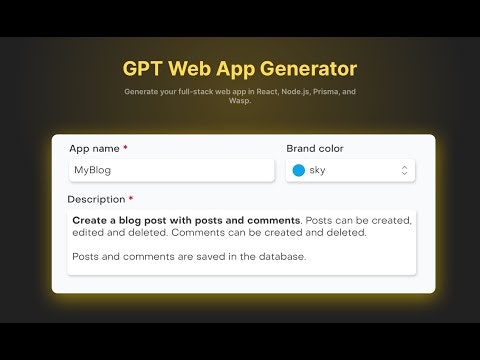 startuptile GPT WebApp Generator for React & Node.js-Let AI create a full-stack web app based on your description
