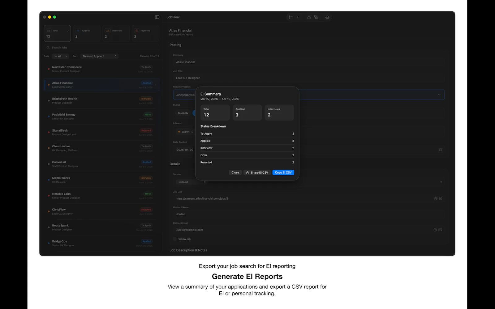 JobFlow screenshot 1