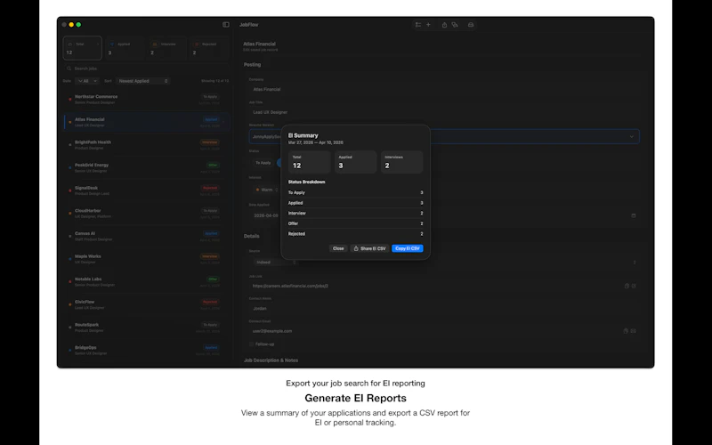 JobFlow screenshot 1