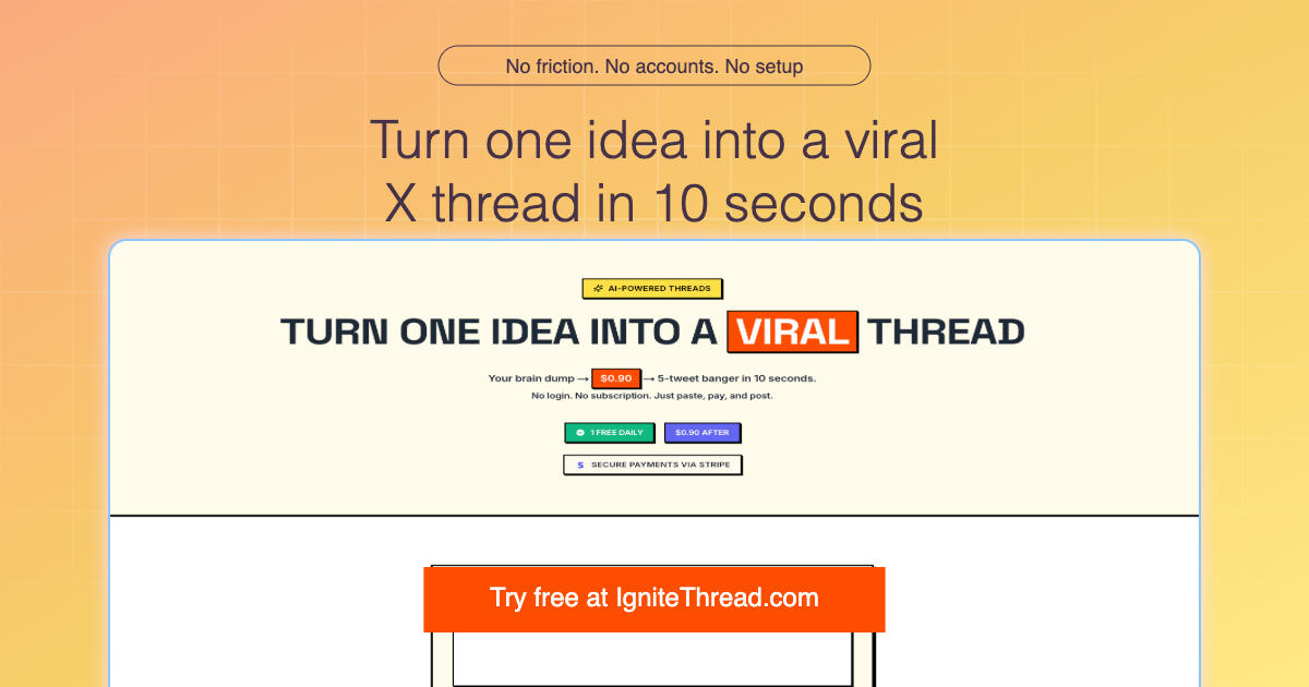 $1 Viral X Threads in 10 Seconds screenshot 1