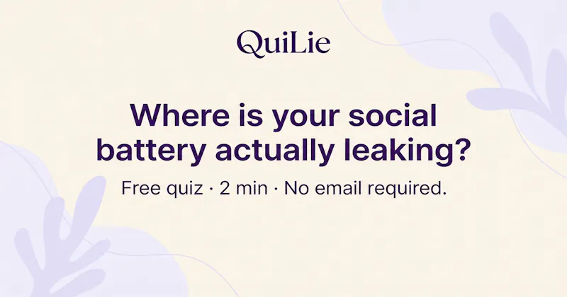 Social Battery Leak Assessment — QuiLie screenshot 1