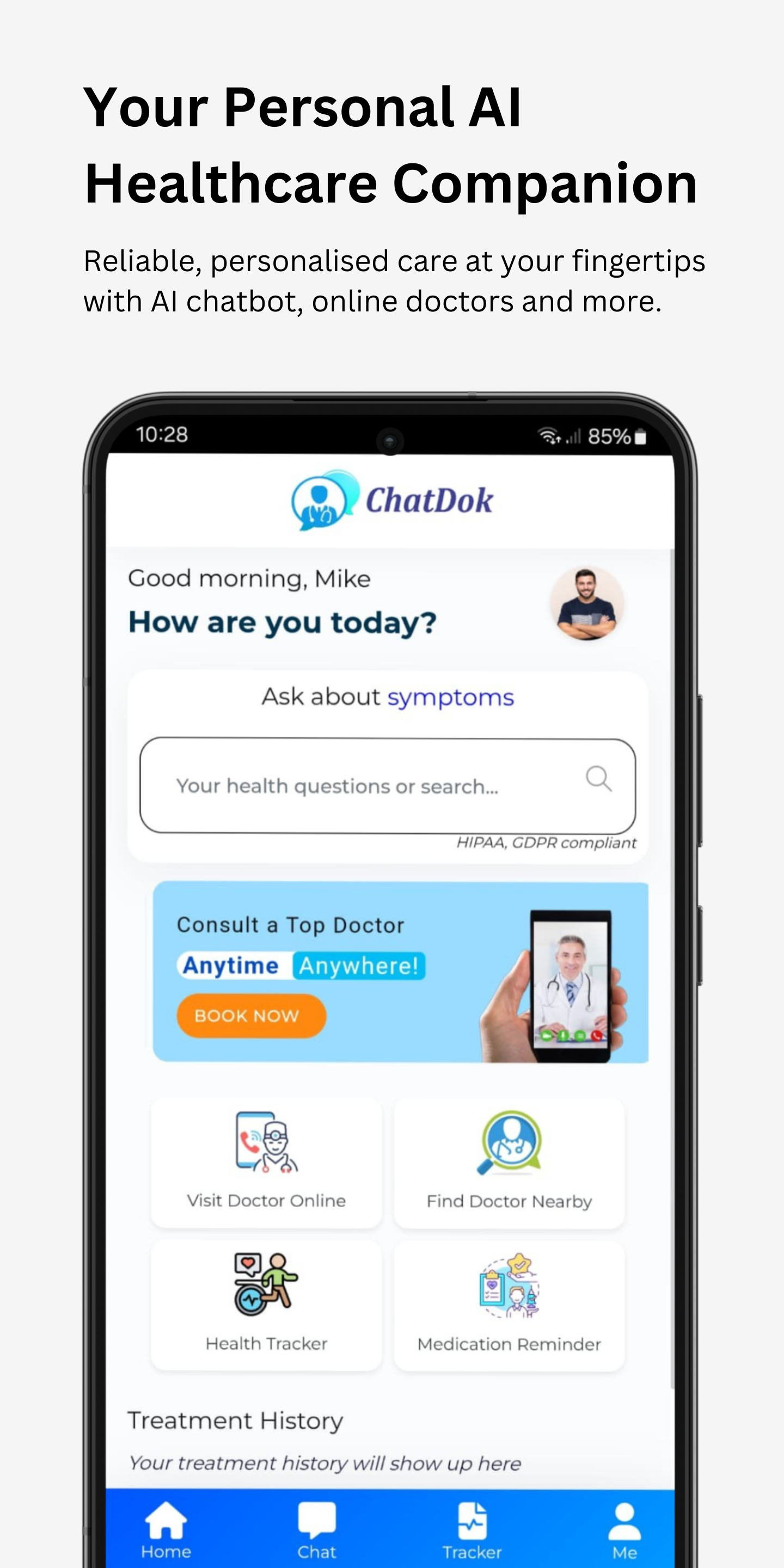 Chatdok - Chatbot medico generativo alimentato dall'intelligenza artificiale per un supporto affidabile media 6