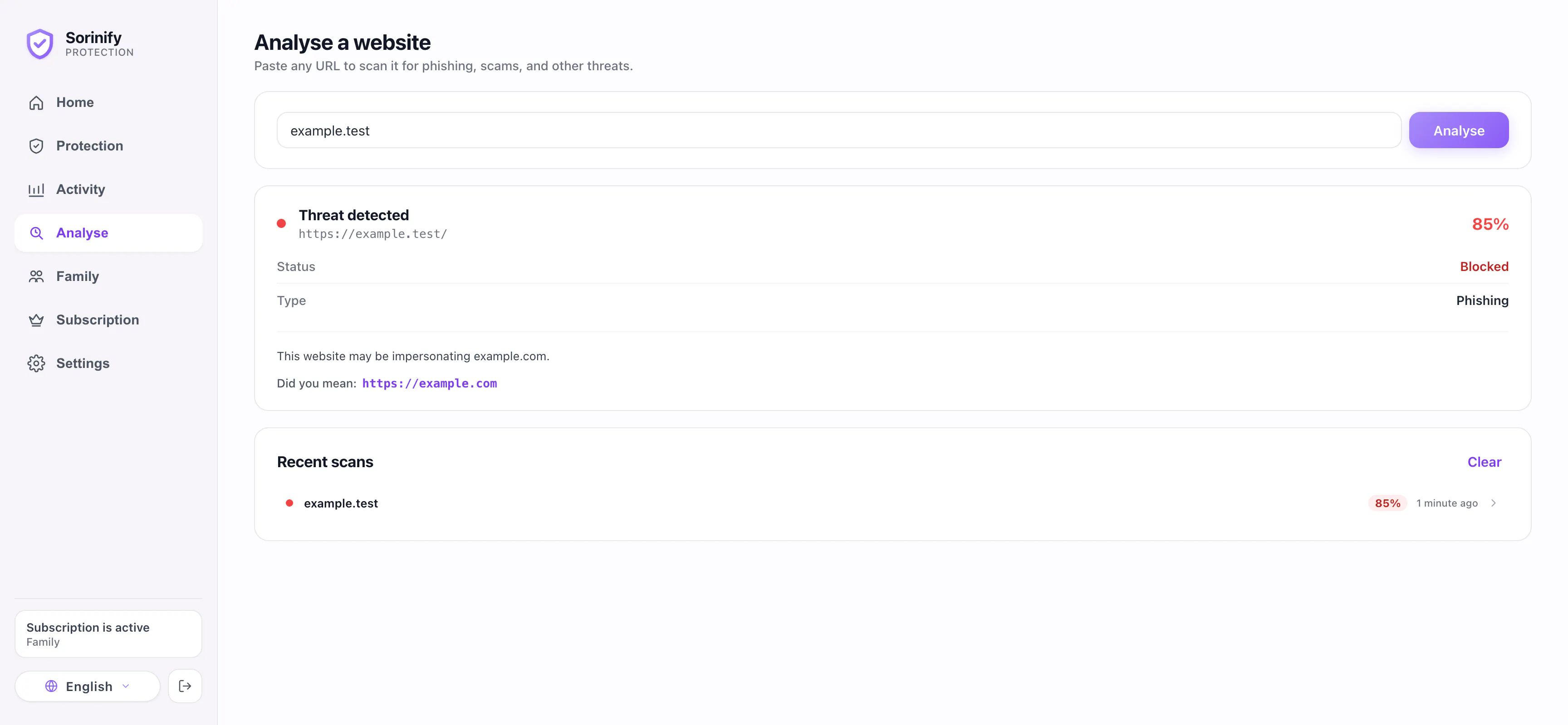 Sorinify - Phishing Protection gallery image