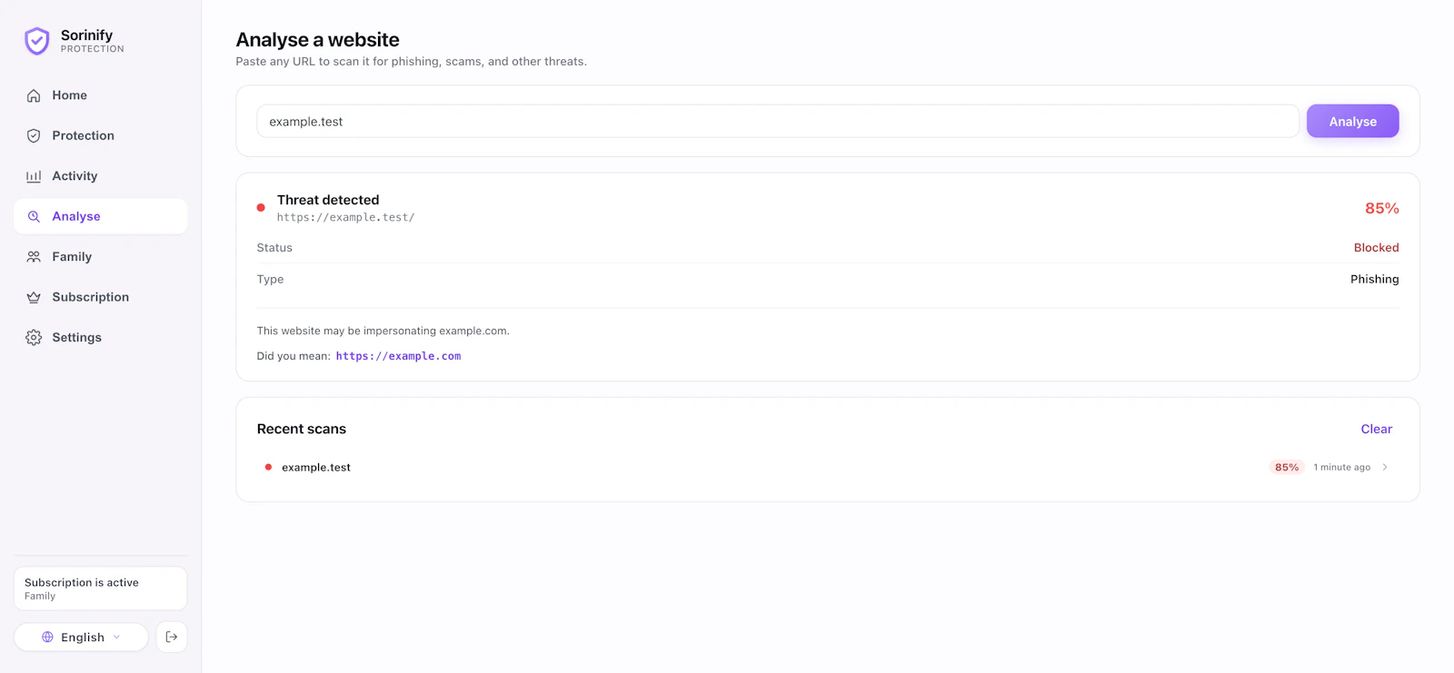 Sorinify - Phishing Protection screenshot 3