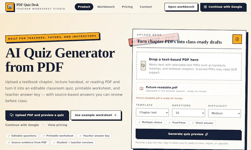 AI Quiz Generator from PDF screenshot 3