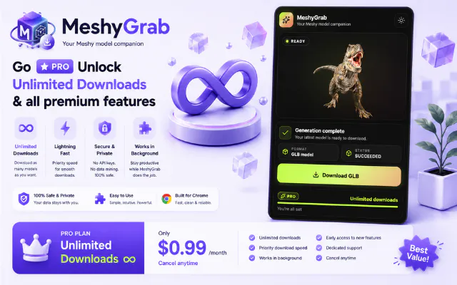 MeshyGrab — 3D Model Downloader gallery image