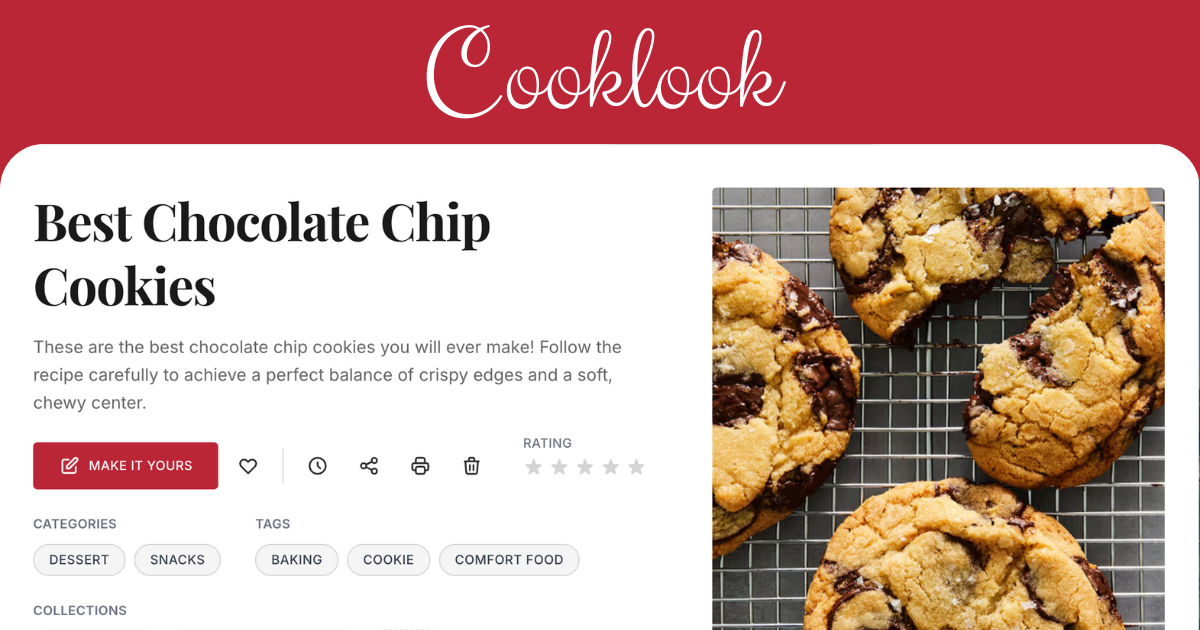 Cooklook - Screenshot 2 showing product features and functionality