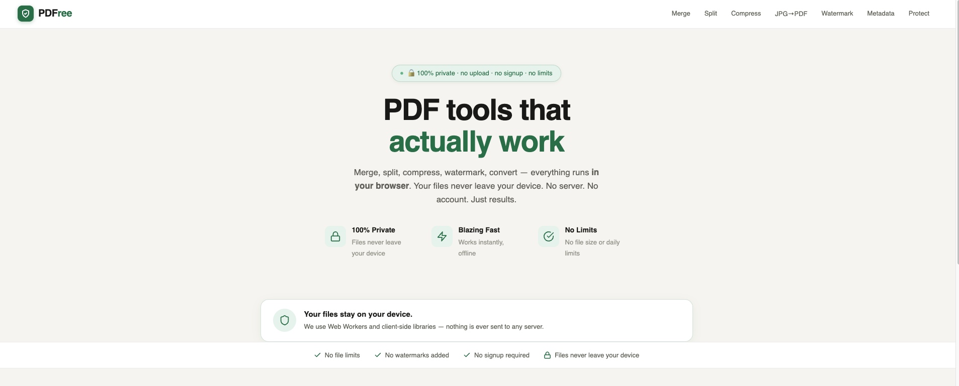 PDFree — Free PDF Tools, No Limits gallery image