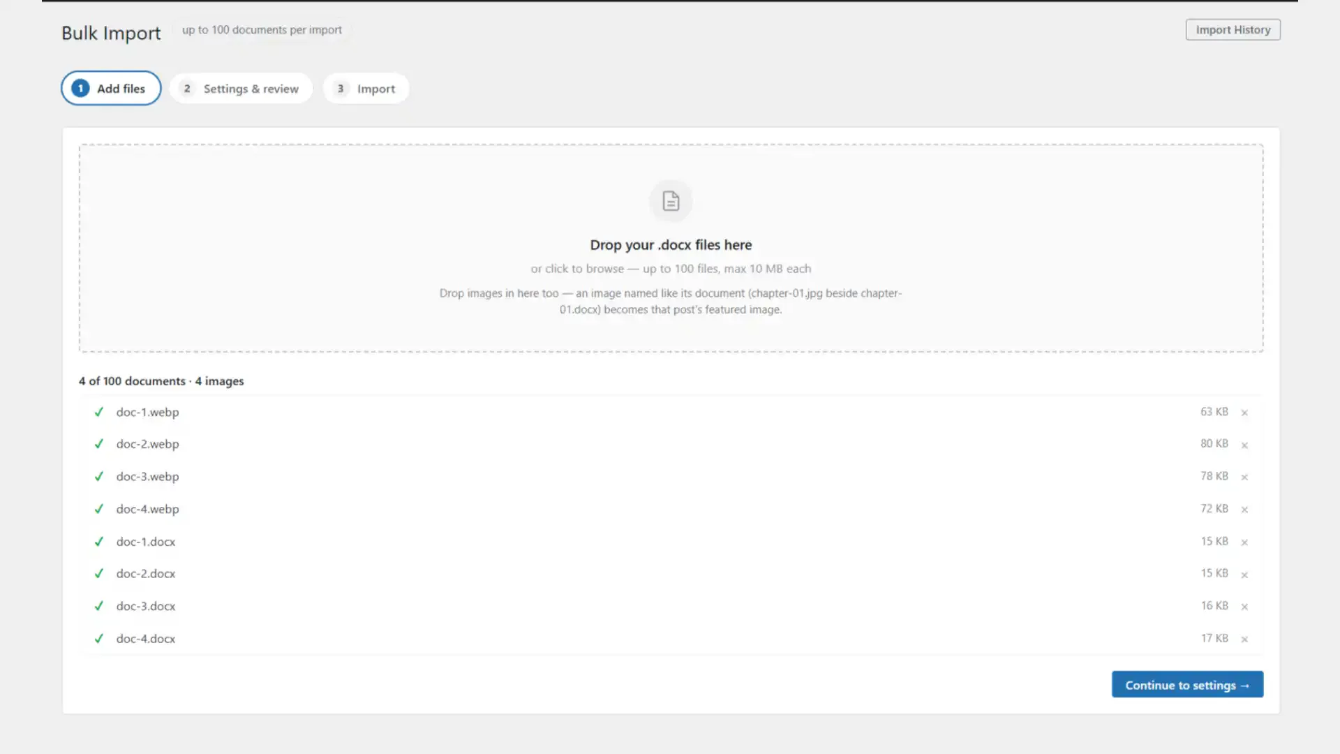DocxToWP - WordPress Import & Schedule screenshot 2