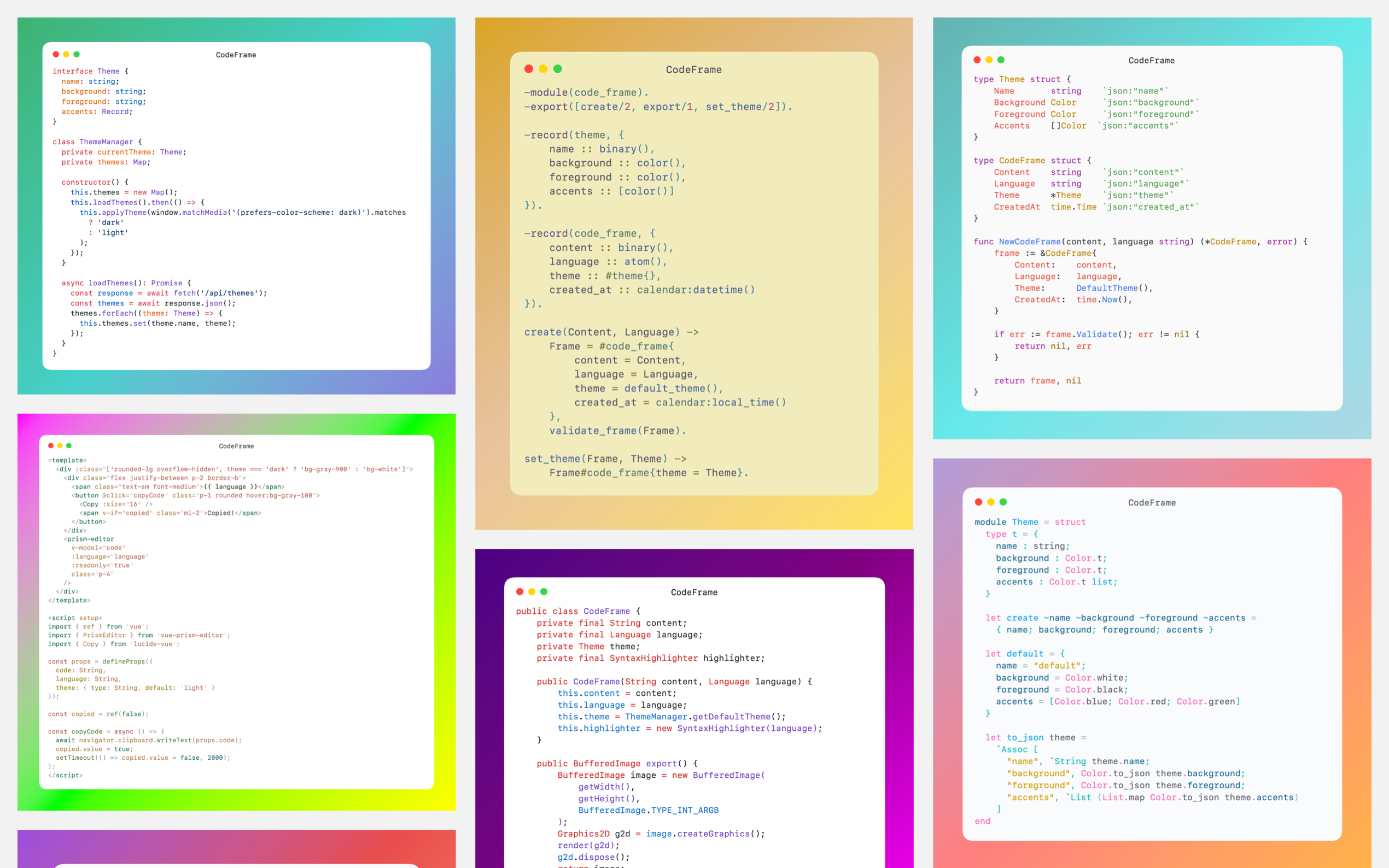 CodeFrame - Convertir el código en hermosas imágenes media 1