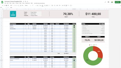 Quote Template Pro for Google Sheets gallery image