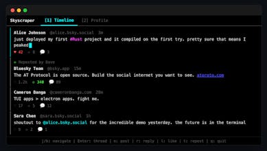Skyscraper TUI for Bluesky gallery image