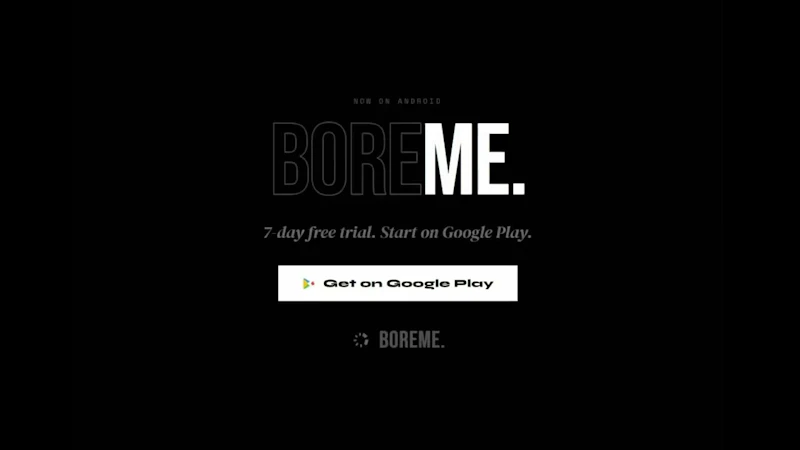 BoreMe screenshot 1 (video preview)