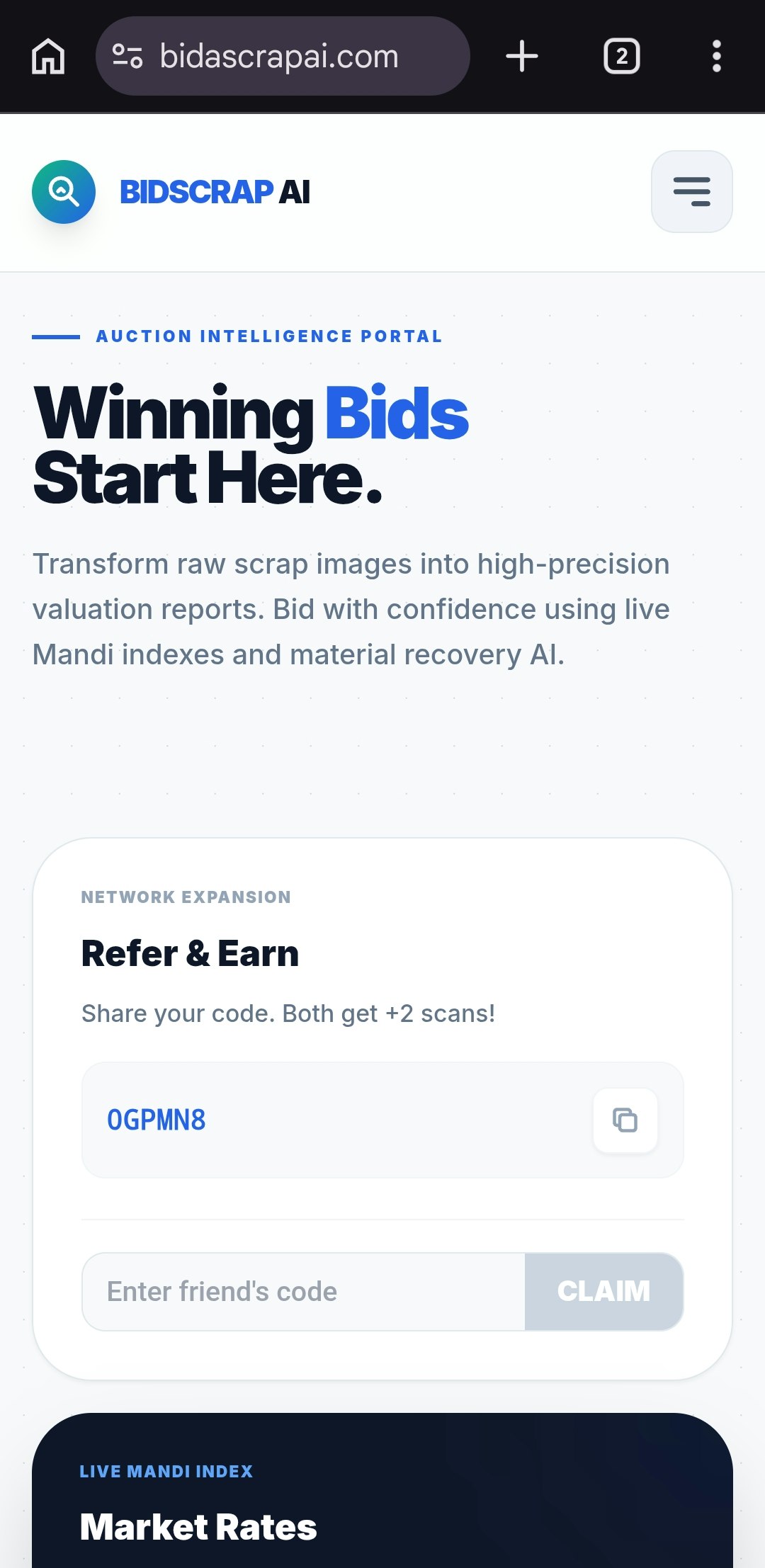BidScrapAi - Screenshot 3 showing product features and functionality