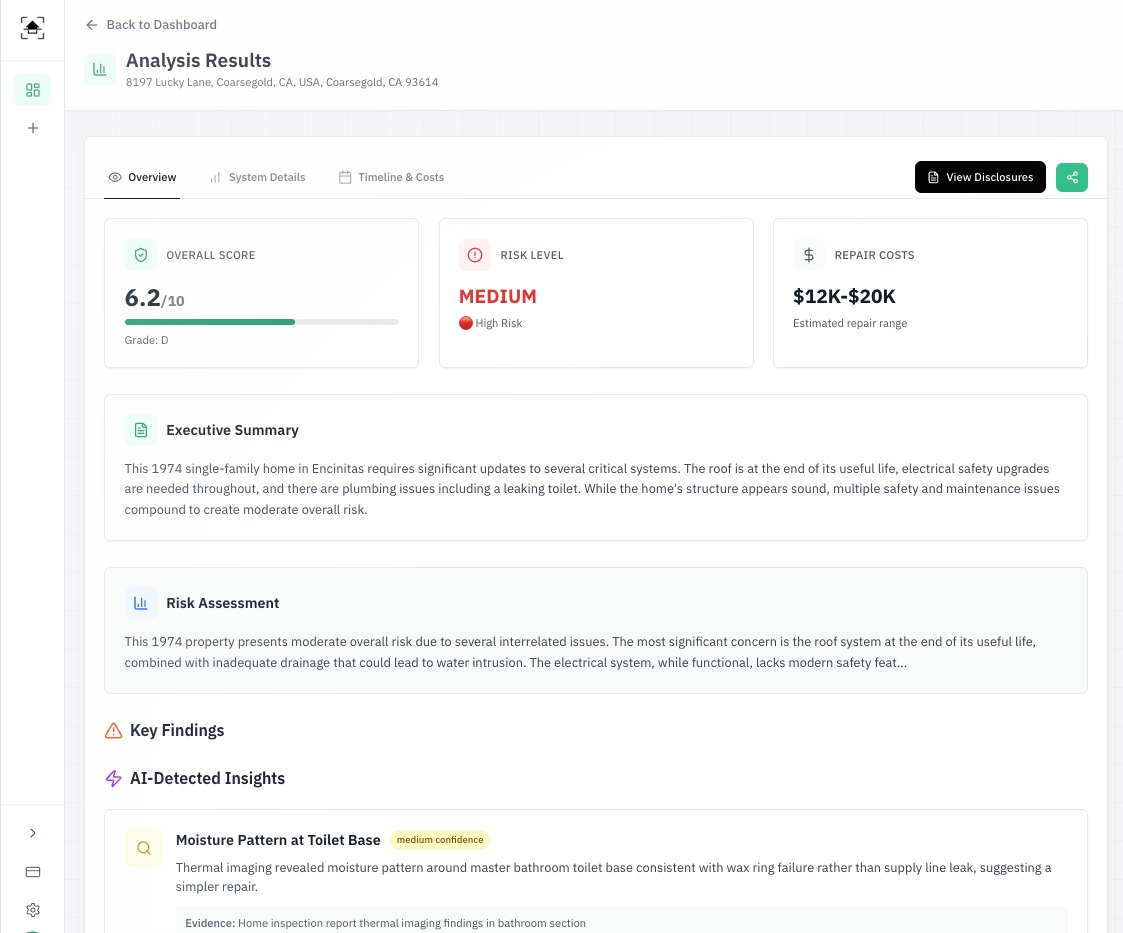 Truehouse AI: analyze home disclosures - Screenshot 3 showing product features and functionality