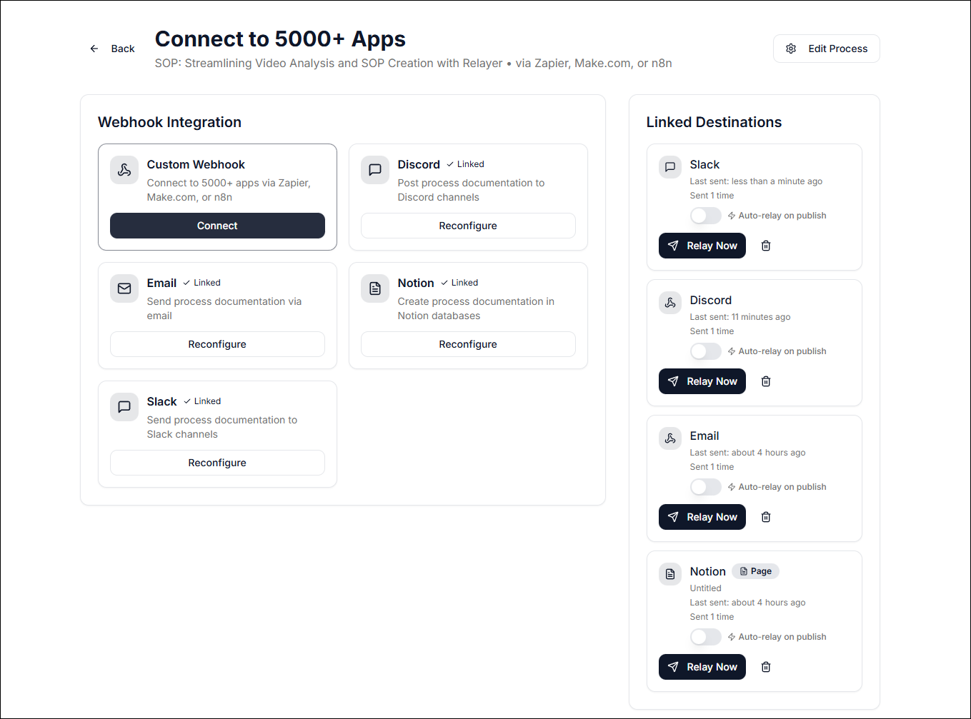 Relayr - Screenshot 5 showing product features and functionality