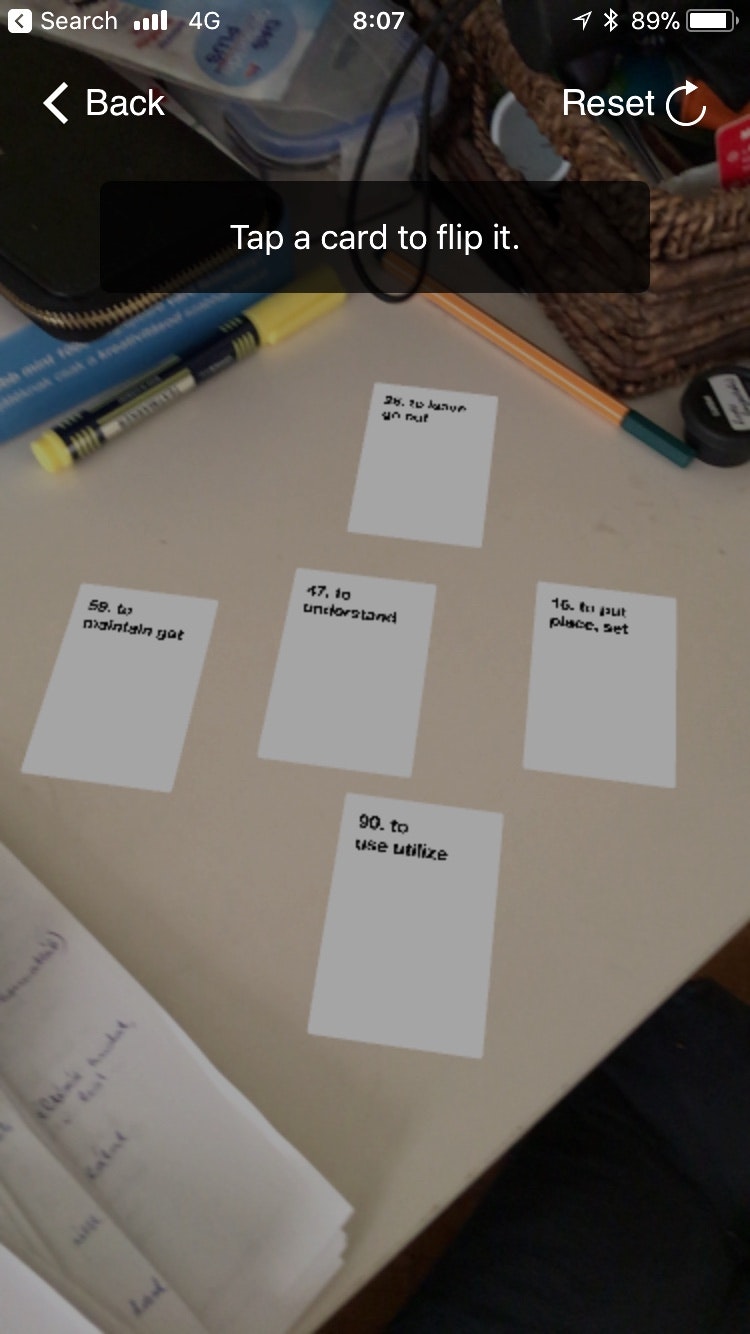 Flashcards + AR gallery image