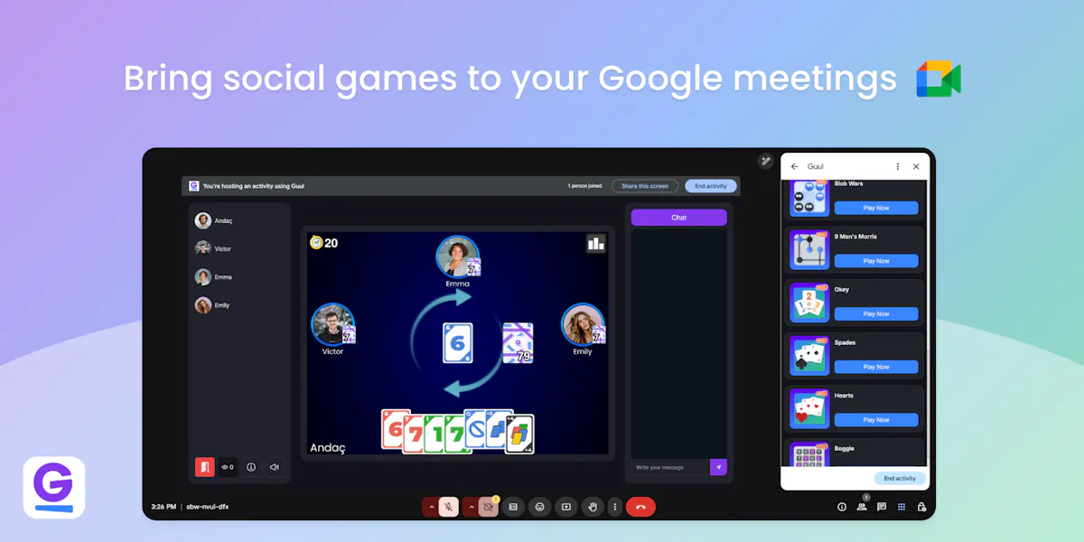 Games for Google Meetings by Guul