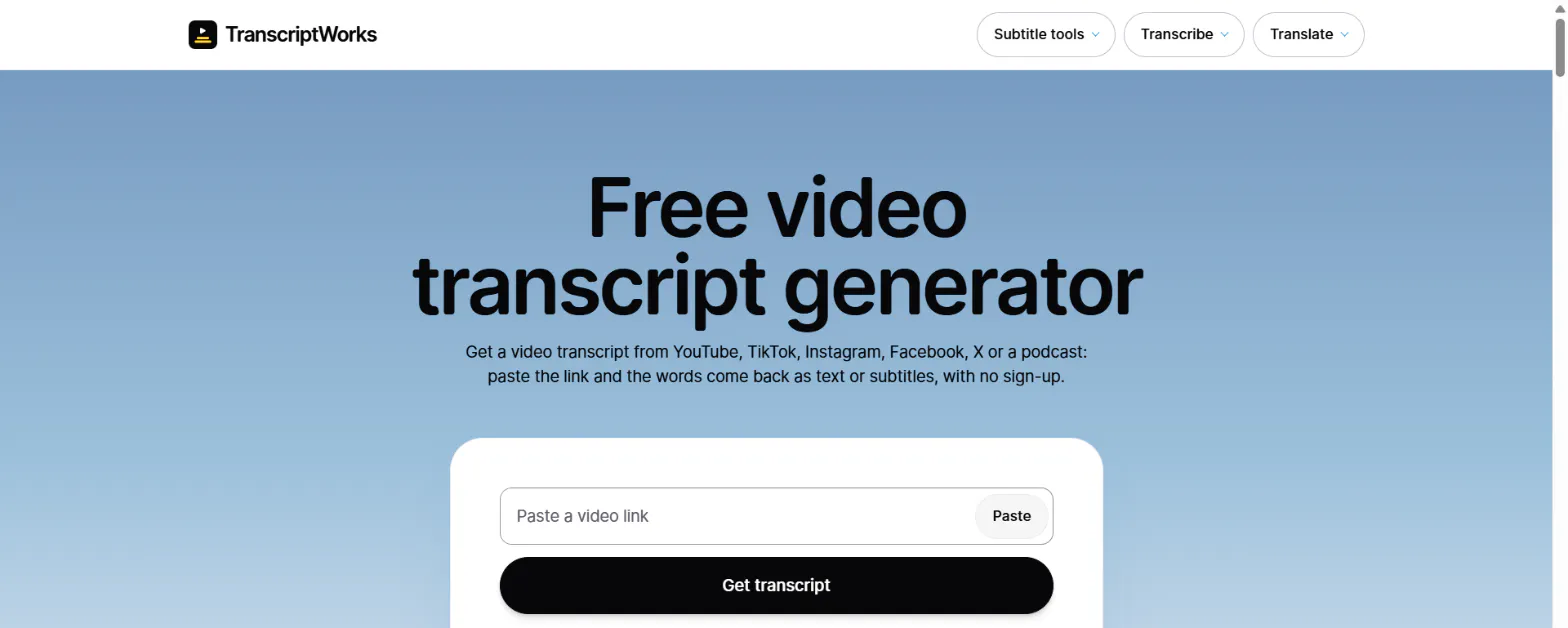 TranscriptWorks gallery image