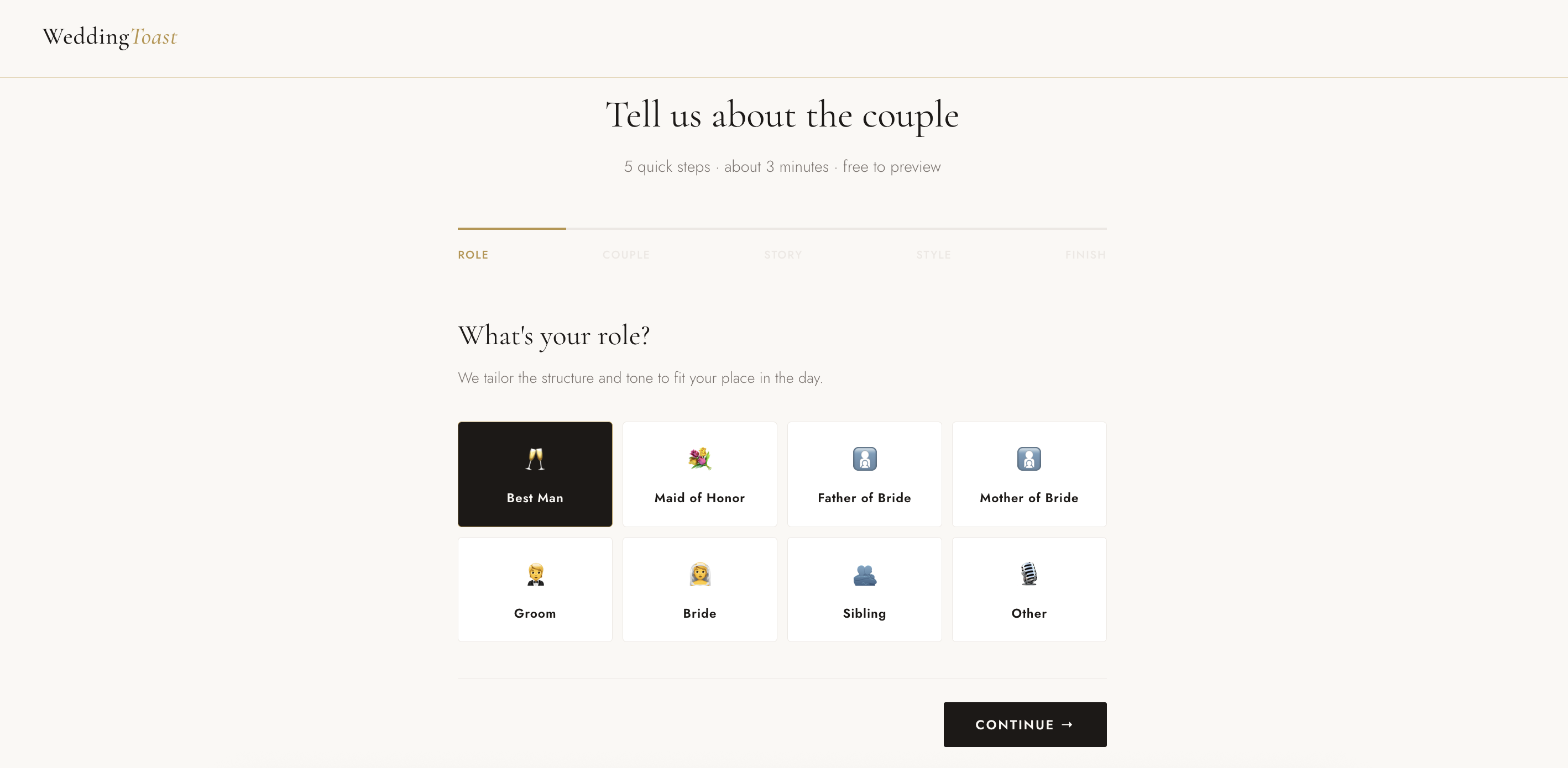 Wedding Toast gallery image