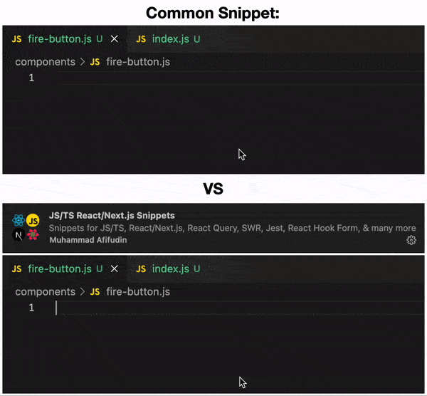 VScode JS/ts react/next.js fragmenten - Fragmenten voor JS/TS, React/Next.js, React Query, SWR, en meer media 2