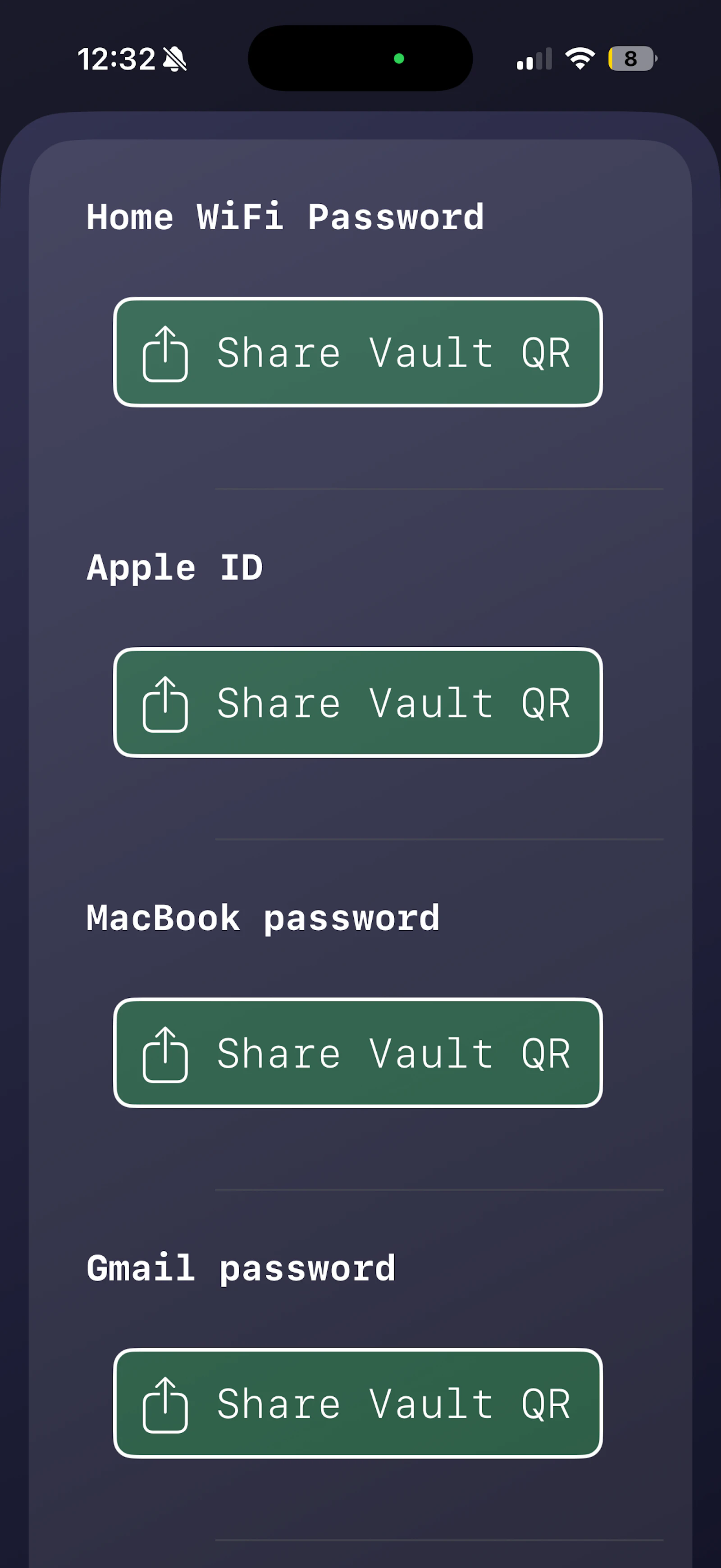 VaultQR screenshot 3