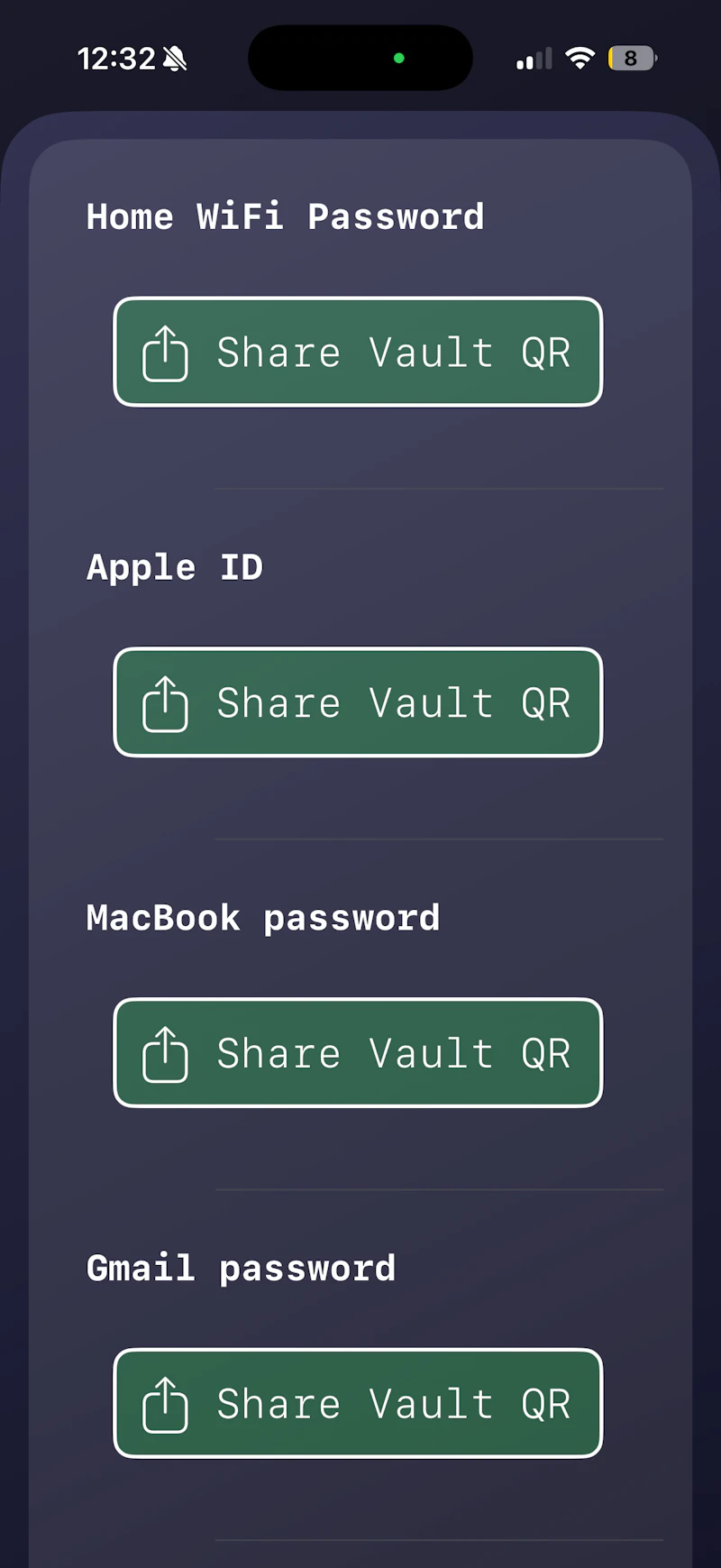 VaultQR screenshot 3