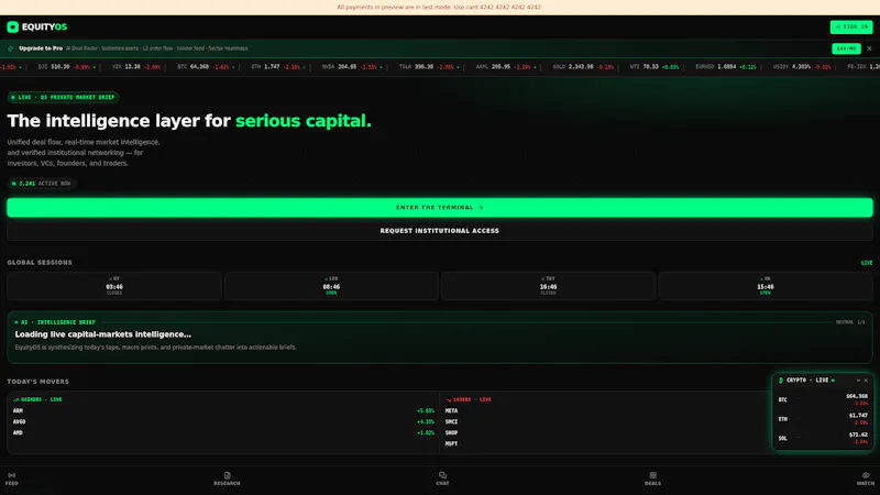 EquityOS screenshot 1