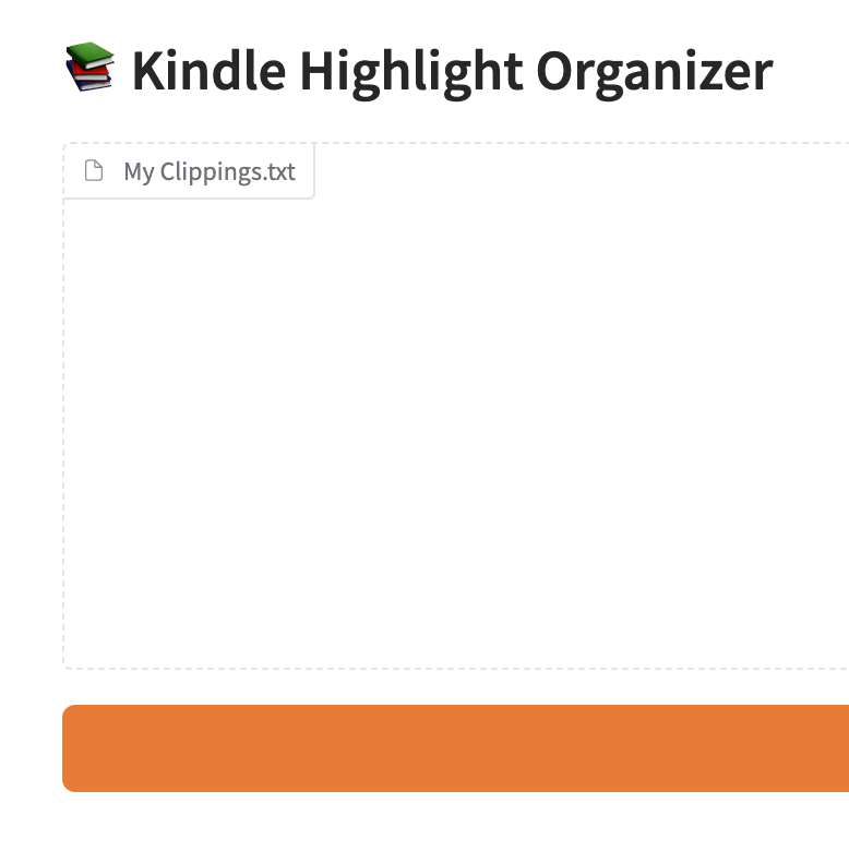 Kindle Highlight Organizer - Main product screenshot demonstrating key features and user interface