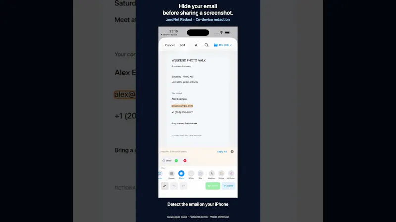 zeroNet Redact screenshot 1 (video preview)