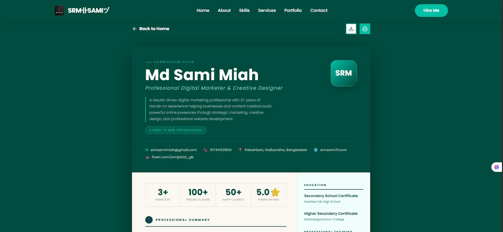 My Personal Portfolio Website SRM卝SAMIヅ screenshot 9