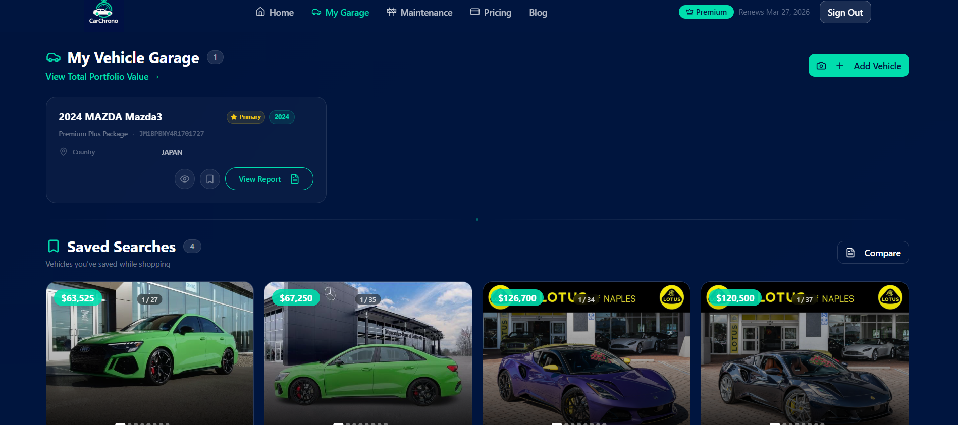 CarChrono - Screenshot 3 showing product features and functionality