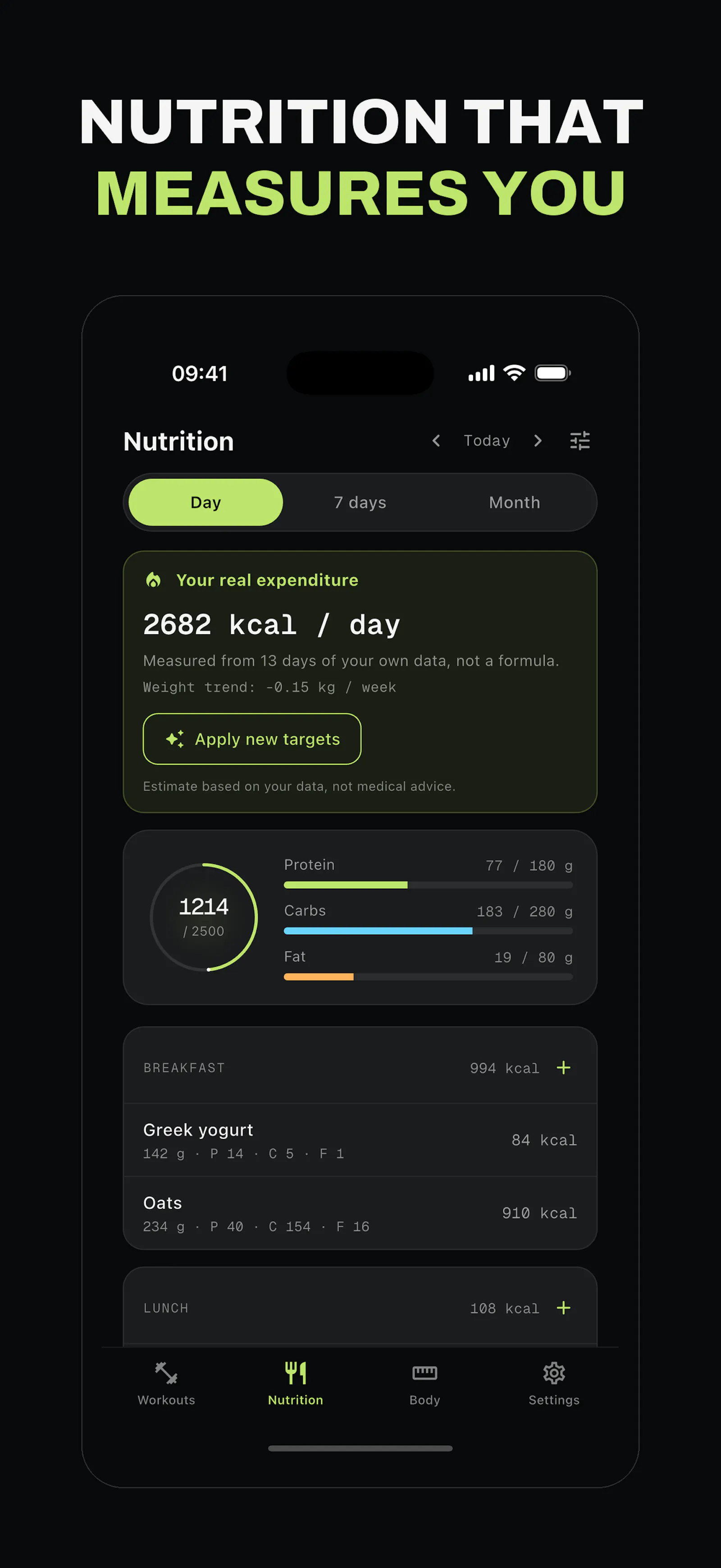 Oryn, free workout & nutrition tracker screenshot 4