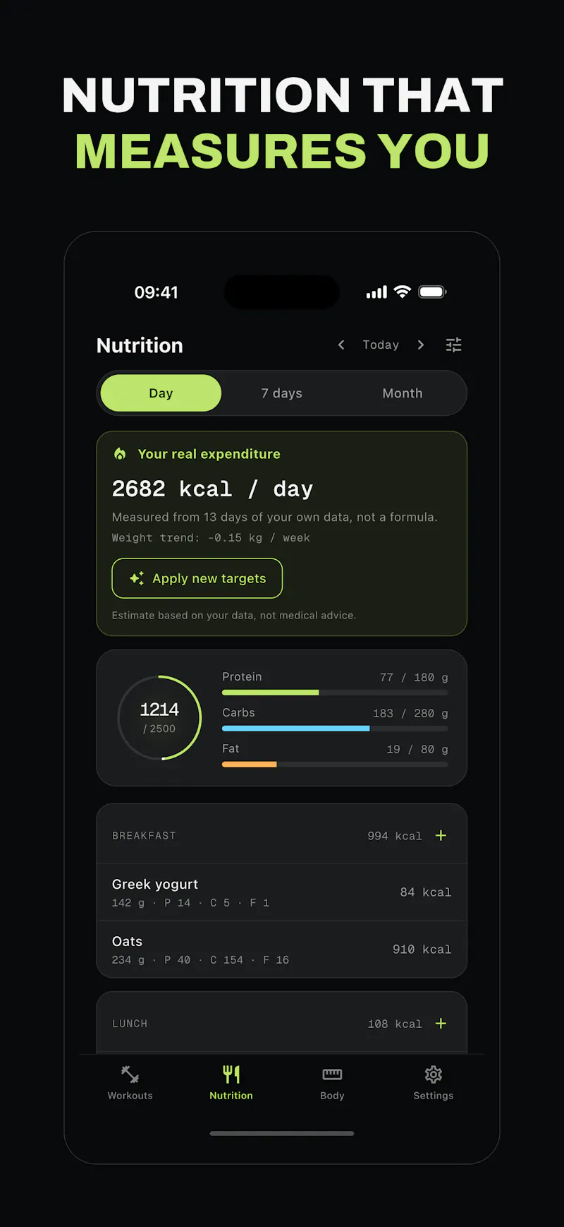 Oryn, free workout & nutrition tracker screenshot 4