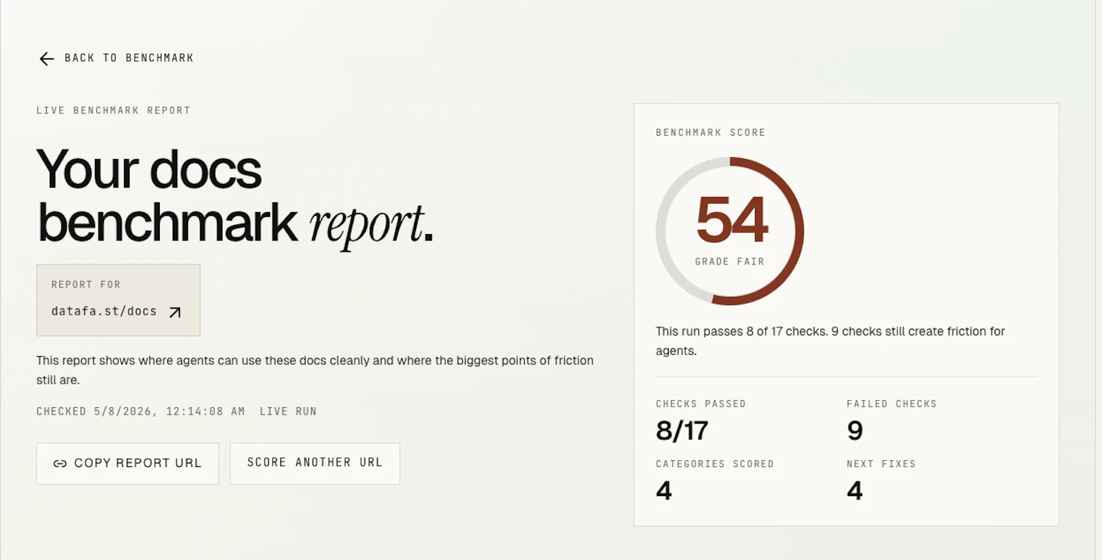 Agent-Ready Docs Benchmark screenshot 3