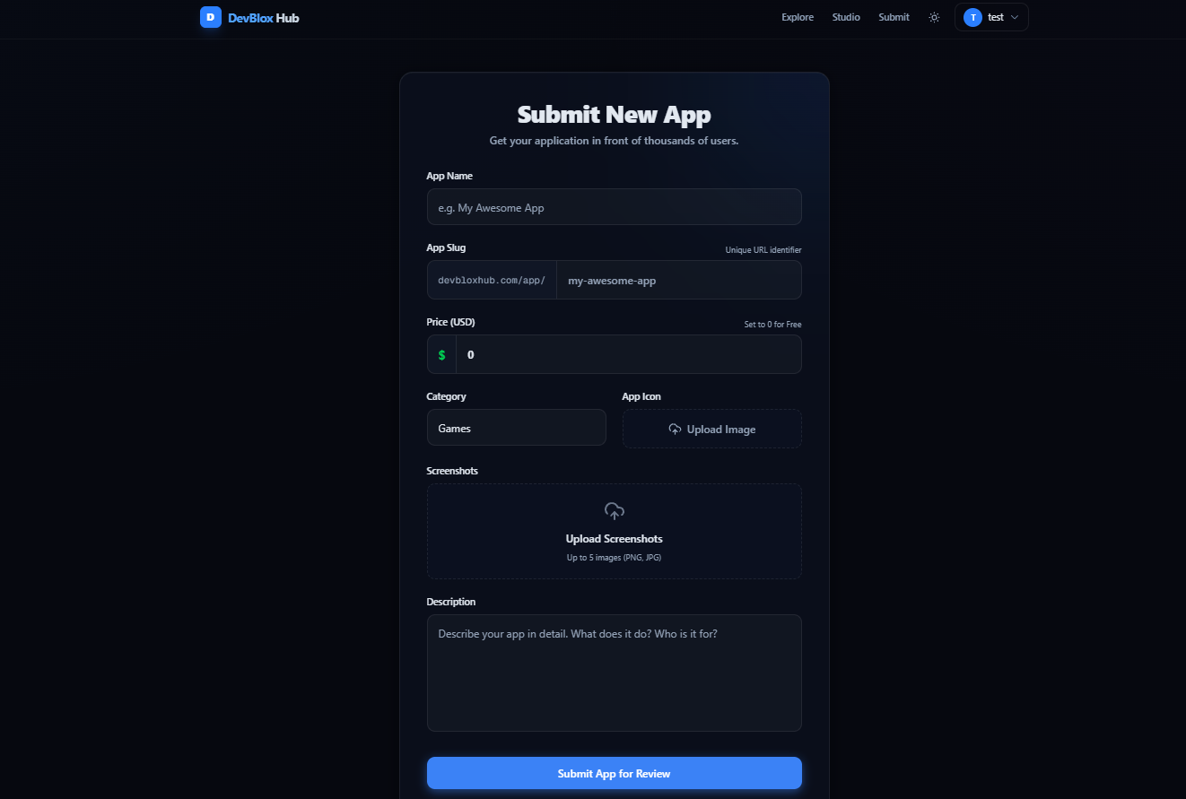 DevBlox Hub App Store gallery image