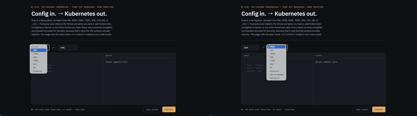 Transpose screenshot 1