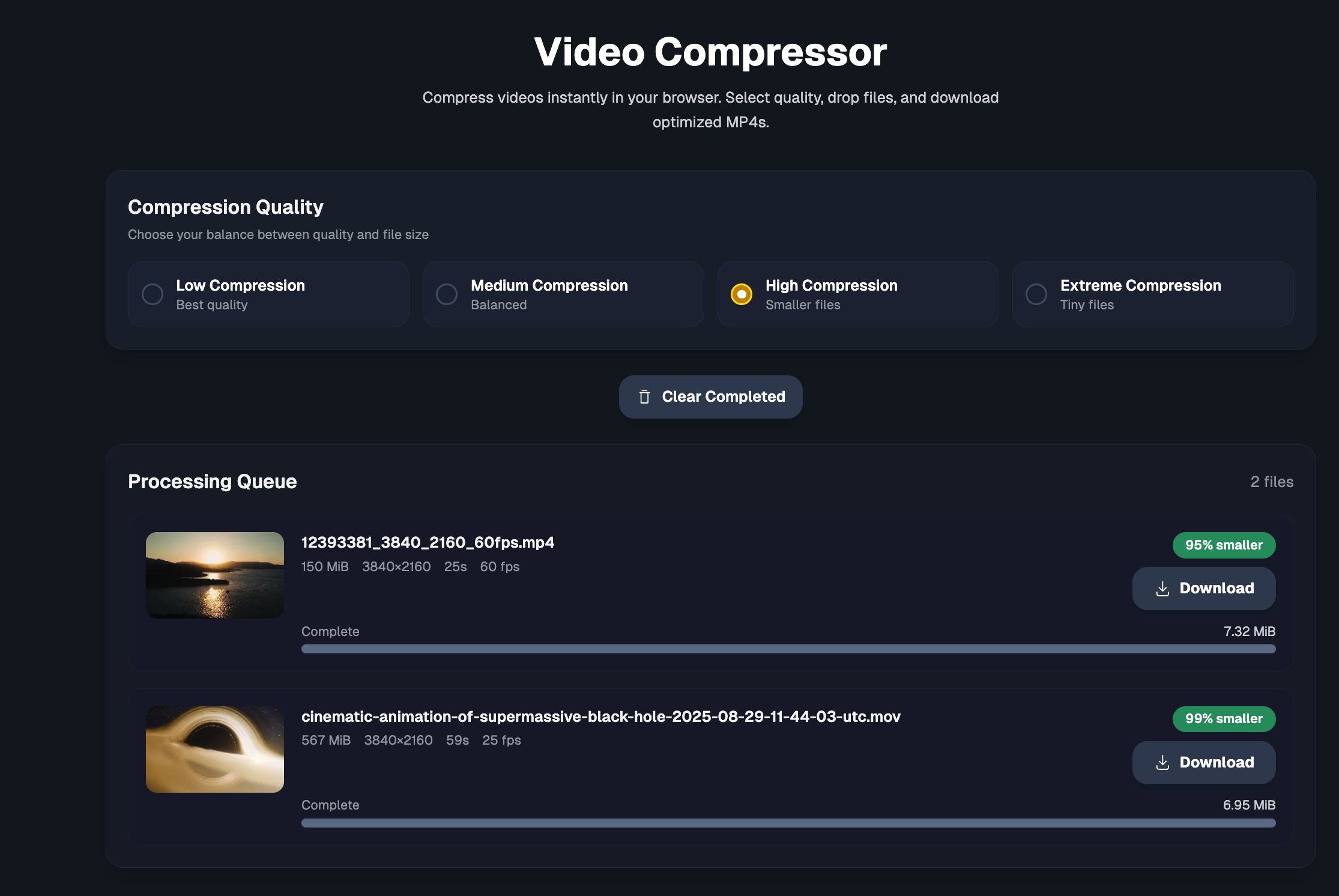 Safavideoedit - Private Browser-basierte Videobearbeitungswerkzeuge Medien 3